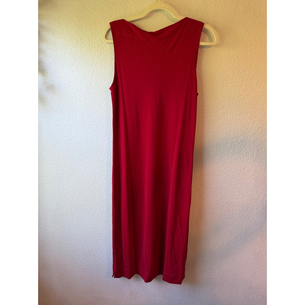 Lauren Ralph Lauren Red Cowl Neck Sleeveless Midi Dress Size M New With Tags - Picture 5 of 9